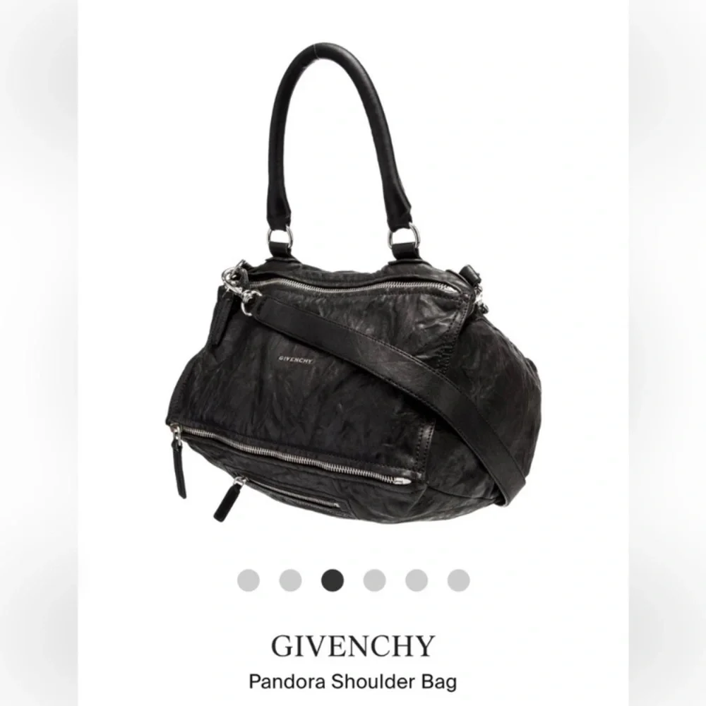 Givenchy Pandora Black Leather Crinkle Bag